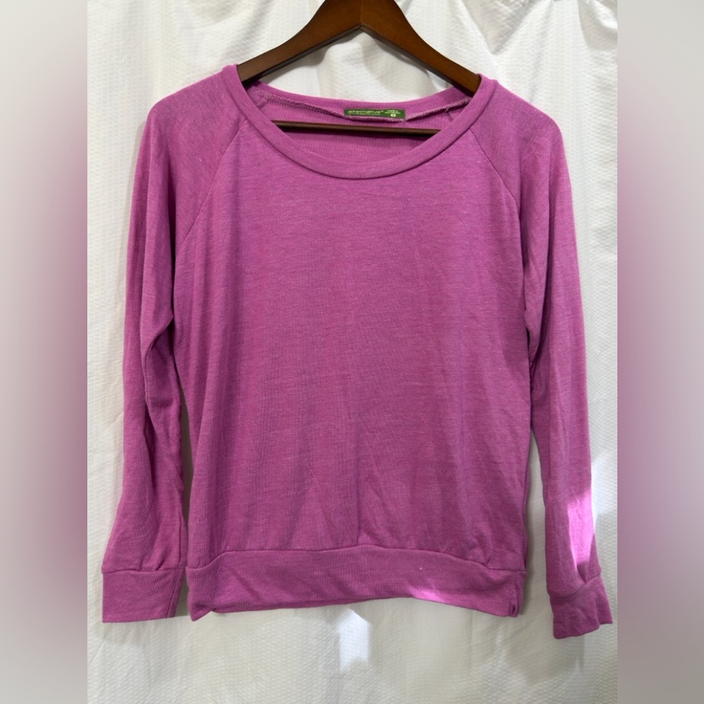 Alternative Earth $52‎ Women's Magenta Long Sleeve Organic Sweatshirt Sz S EUC